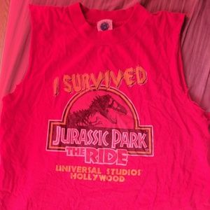 Vintage jurassic park universial studios tank tee